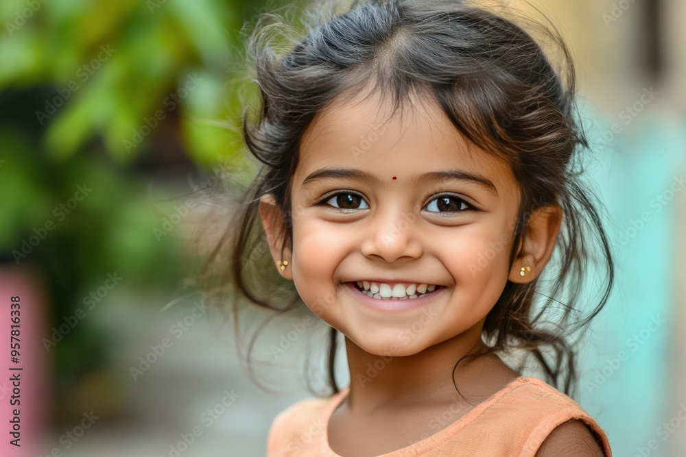 Charming Three-Year-Old Girl with a Beautiful Smile Charming Three-Year-Old Girl with a Beautiful Smile