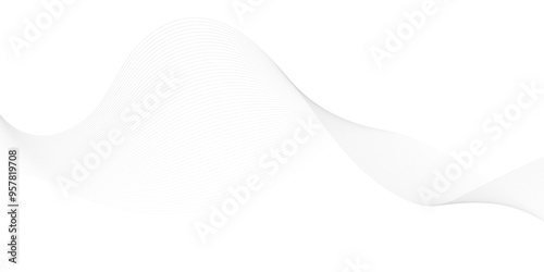 Dynamic sound wave. Design element. Illustration of the gray pattern of lines abstract background.