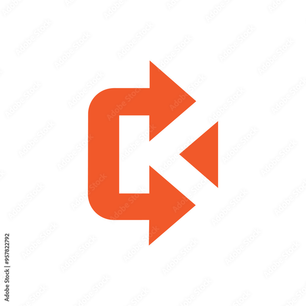 Letter K logo icon design template element, Arrow symbol vector Letter K logo icon design template element, Arrow symbol vector