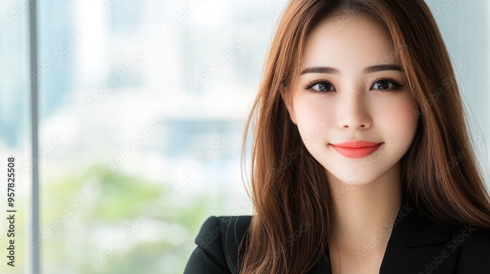 Elegant Businesswoman Portrait with Urban Background Elegant Businesswoman Portrait with Urban Background