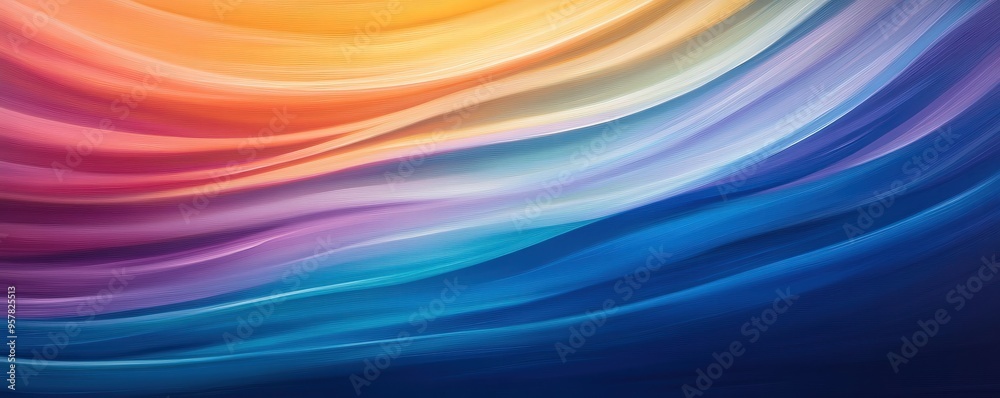 Vibrant abstract background featuring flowing colors in a stunning gradient from orange to blue, perfect for design projects. Vibrant abstract background featuring flowing colors in a stunning gradient from orange to blue, perfect for design projects.