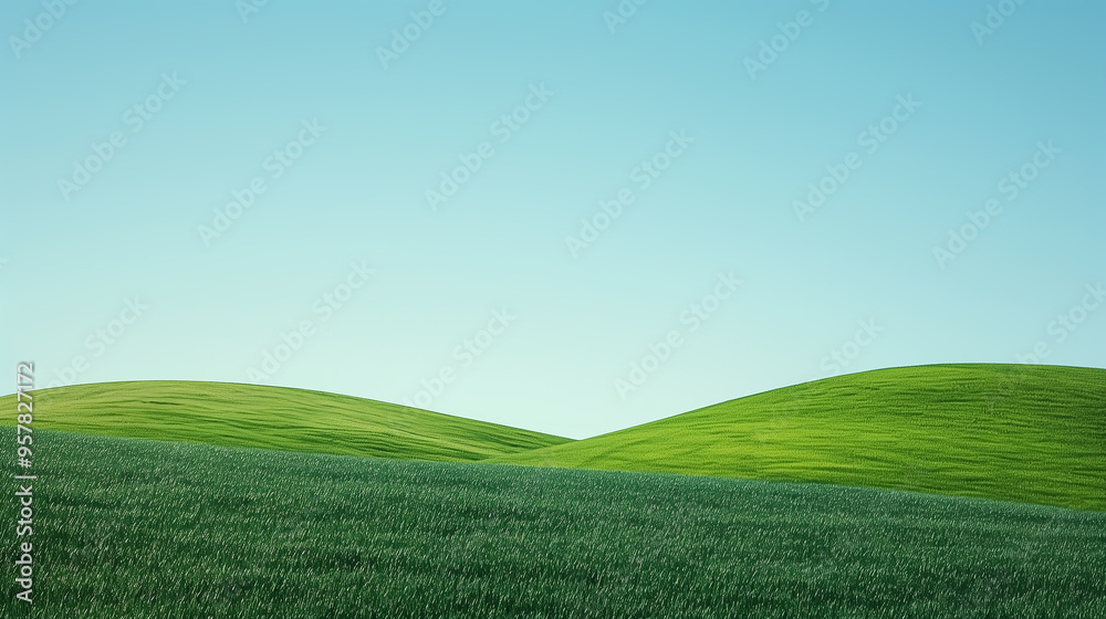 Simple background of grassland and sky Simple background of grassland and sky