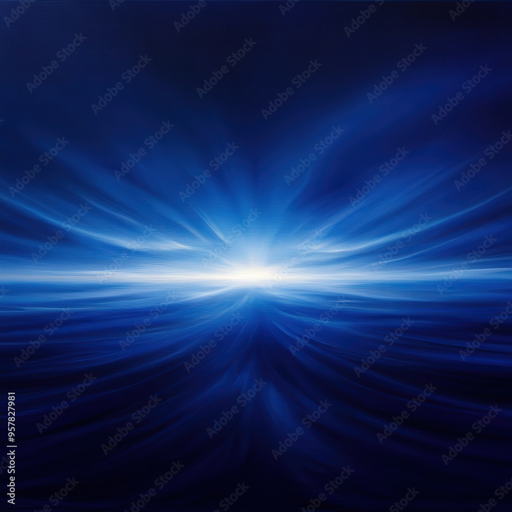 A serene abstract image showcasing deep blue tones with a radiant light at the horizon, evoking feelings of calm and tranquility. A serene abstract image showcasing deep blue tones with a radiant light at the horizon, evoking feelings of calm and tranquility.