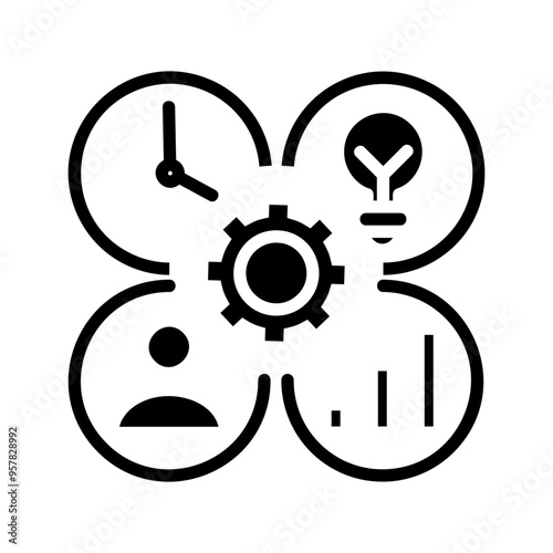 Project Management Icon Element For Design