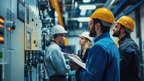 A seminar on power system harmonics with engineers discussing mitigation techniques, photo