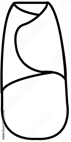 Cute Baby Shower Outline Element 
