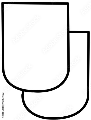 Cute Baby Shower Outline Element 
