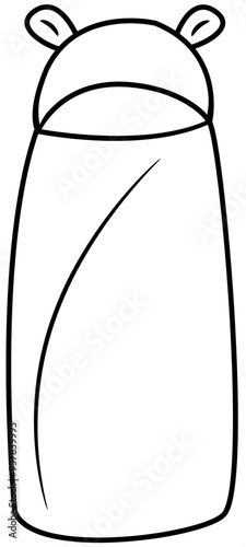 Cute Baby Shower Outline Element 
