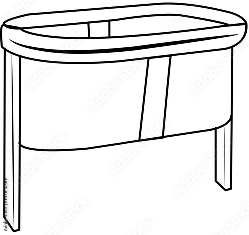 Cute Baby Shower Outline Element 
