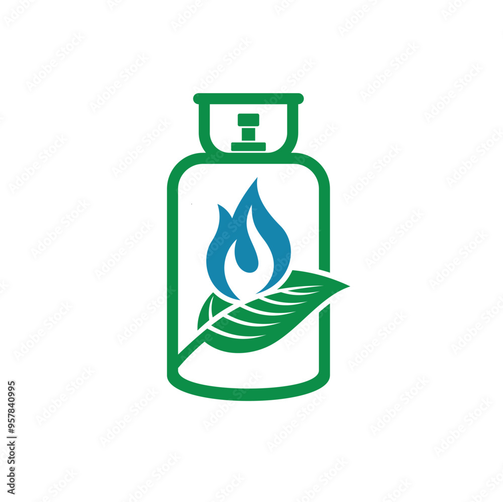 illustration of biogas, biogas alternative energy, vector art. illustration of biogas, biogas alternative energy, vector art.