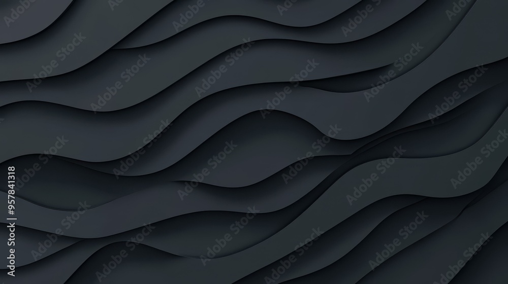 Dive into a sleek 3D black geometric abstract design. Perfect for modern banners, flyers, and cards. Dive into a sleek 3D black geometric abstract design. Perfect for modern banners, flyers, and cards.