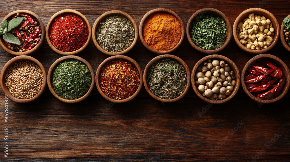 traditional Chinese herbal medicines displayed on a wooden surface. Ingredients include dried roots, leaves, and seeds, symbolizing natural healing, balance, and ancient wisdom traditional Chinese herbal medicines displayed on a wooden surface. Ingredients include dried roots, leaves, and seeds, symbolizing natural healing, balance, and ancient wisdom
