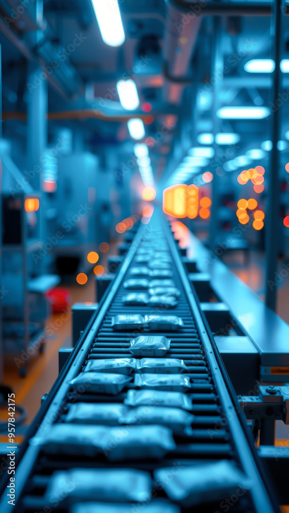 Conveyor Belt in a Factory Conveyor Belt in a Factory