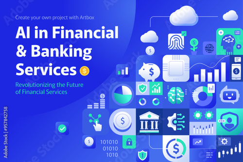 Ai in Financial and Banking Services Billboard Background