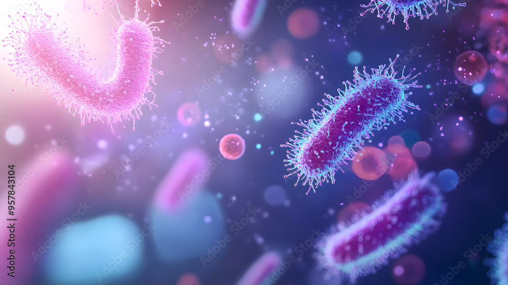 Exploring the Microscopic Universe: Vibrant and Intricate Lifeforms in a Stunning 3D Representation of Bacteria and Cells Exploring the Microscopic Universe: Vibrant and Intricate Lifeforms in a Stunning 3D Representation of Bacteria and Cells