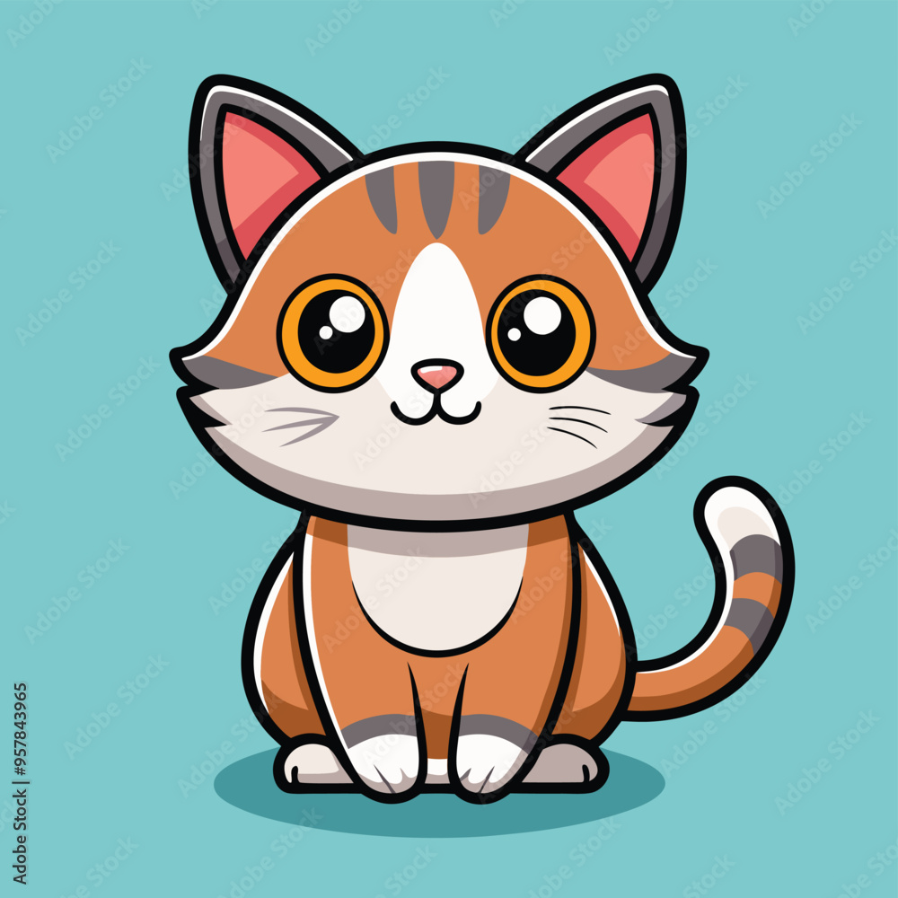 cute cat cartoon kids clipart vector icon illustration cute cat cartoon kids clipart vector icon illustration