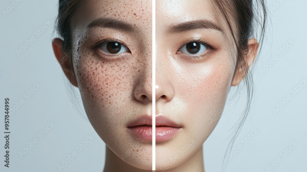 Photos of Asian, Korean, and Japanese women's faces showing their ...