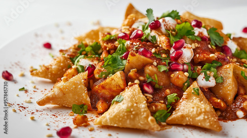 Samosa Chaat, Chaat Perfection Samosa Delight with Tangy Toppings
