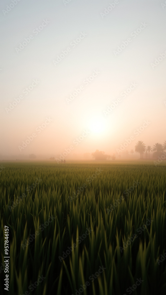 Grassy Field at Sunrise Grassy Field at Sunrise