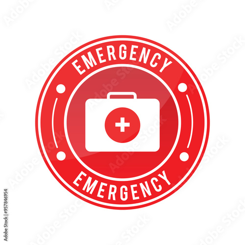 vector 24 hour red Emergency Service design
