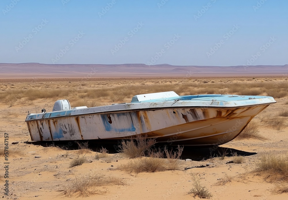 A Surprisingly Stranded Boat in the Heart of the Desert A Surprisingly Stranded Boat in the Heart of the Desert