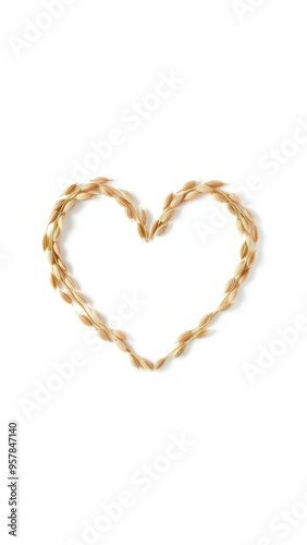 Heart Shape Made From Wheat