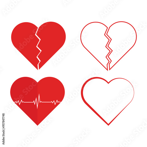 Heart vector valentine arrow icon
