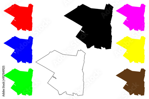 Ulster County, New York State (U.S. county, United States of America, USA, U.S., US) map vector illustration, scribble sketch Ulster map