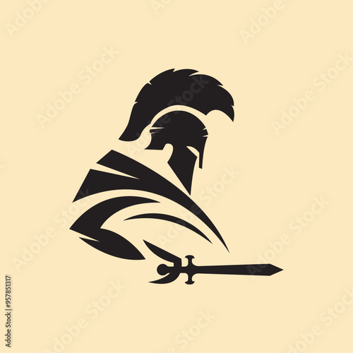 Spartan logo design for social media.