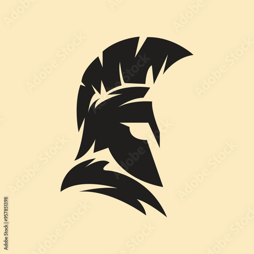 Spartan logo design for social media.