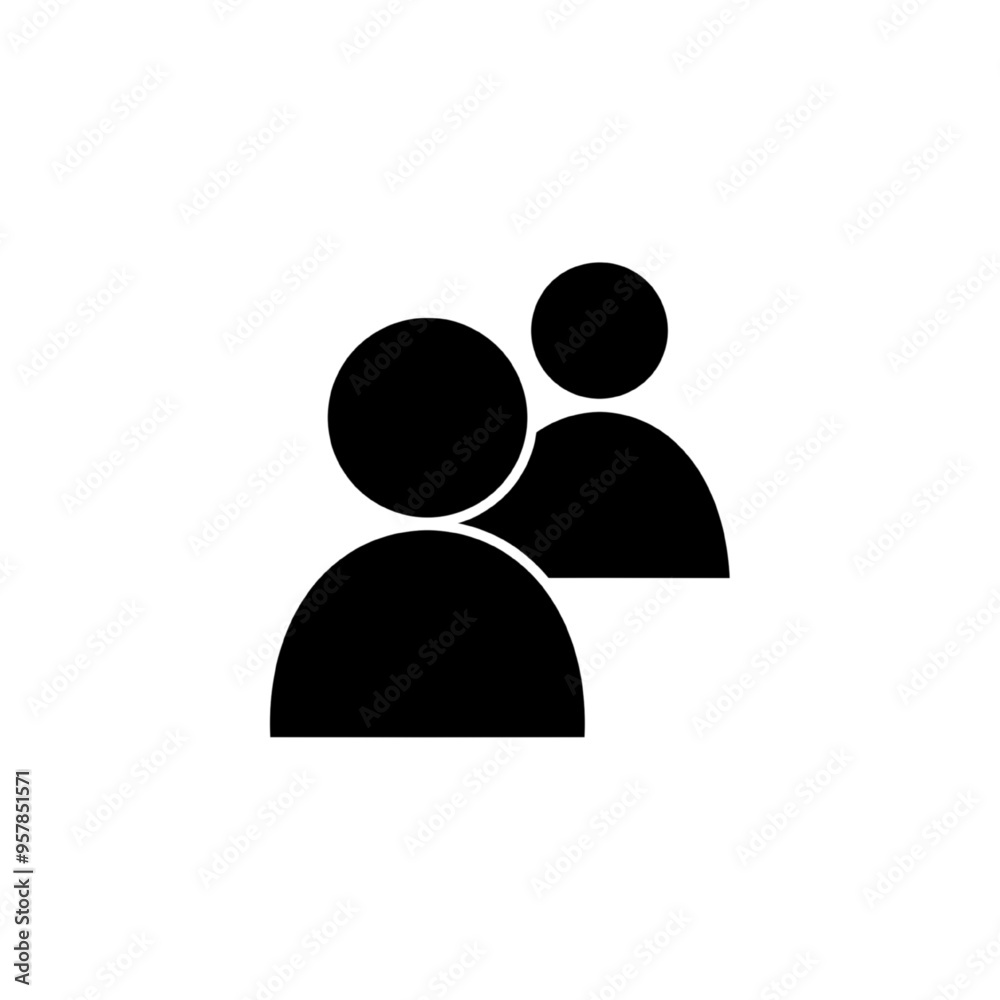 Vector social network button. Users icon design element. Customer icon Vector social network button. Users icon design element. Customer icon