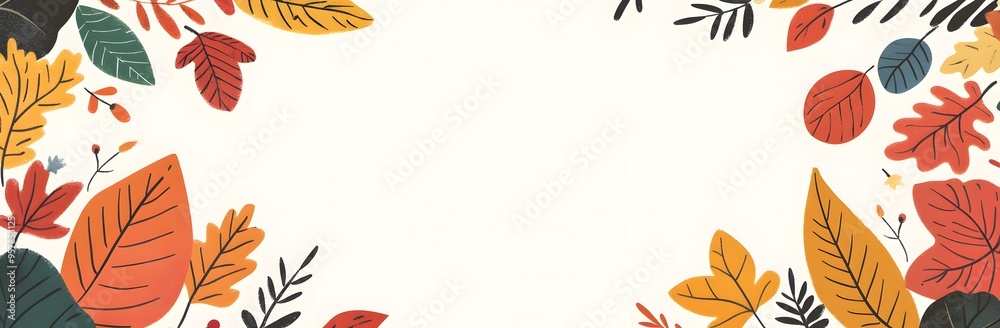 Obraz premium background with leaves