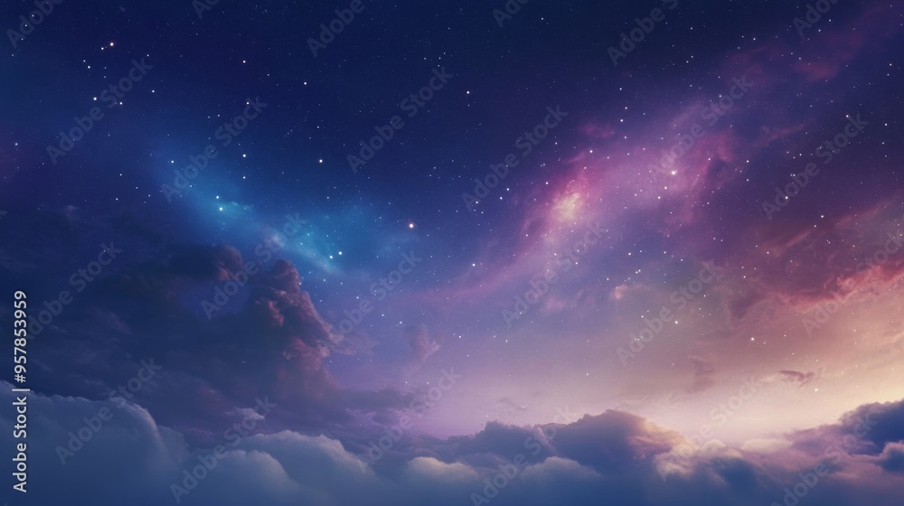 Fototapeta premium 幻想的な星空