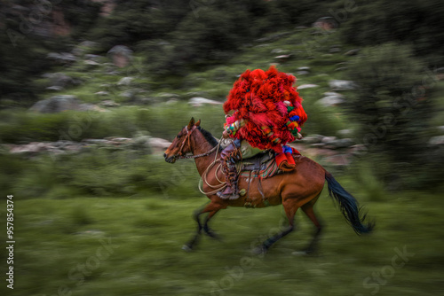 THE SO-CALLED CARNIVAL CHUKO ON A HORSE