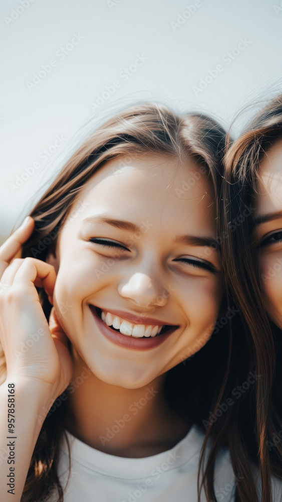 Fototapeta premium Portrait of a Young Woman Smiling