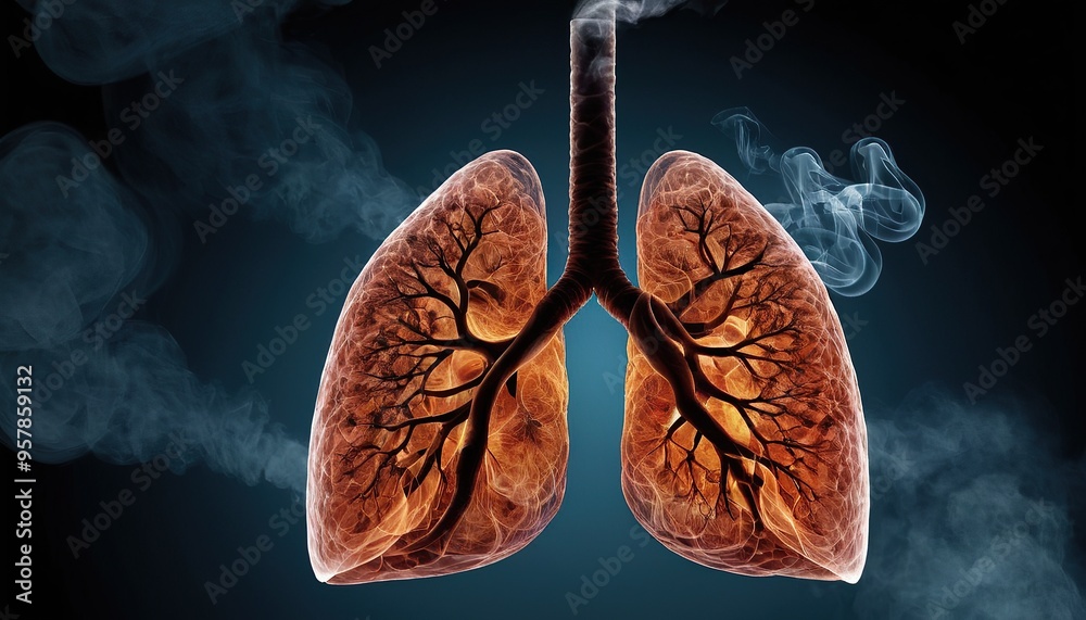 Abstract graphical image of human lungs 70 Abstract graphical image of human lungs 70