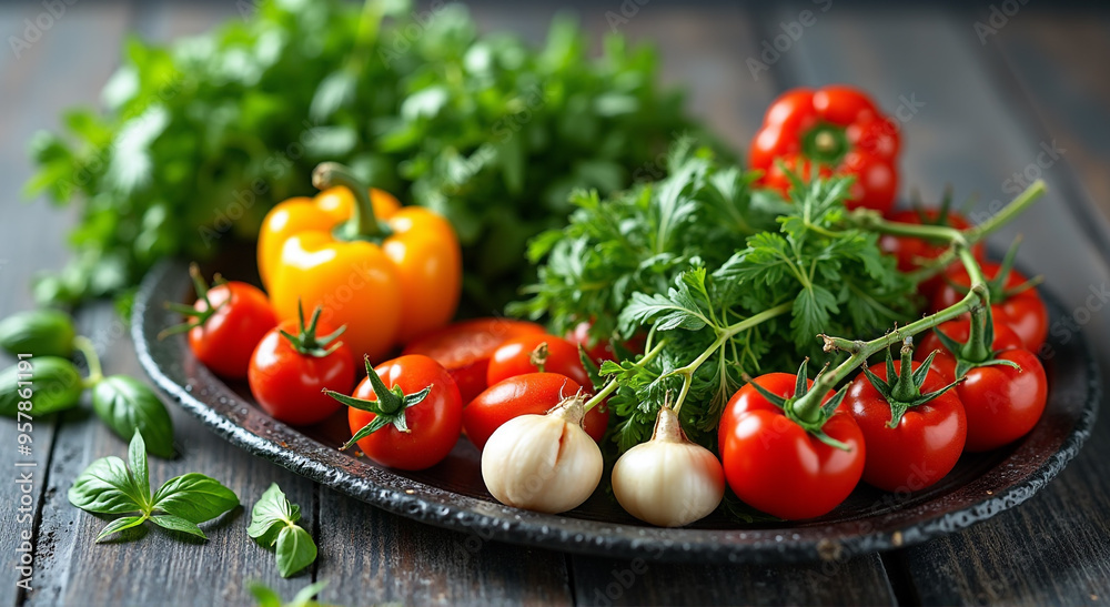 tomatoes and basil tomatoes and basil