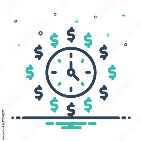 Mix icon for hourly rate
