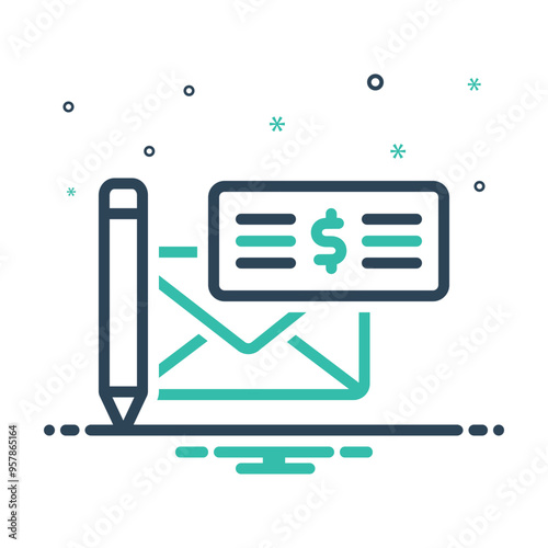 Mix icon for paycheck