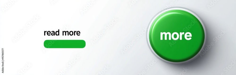 Green 'Read More' Button with White Background Green 'Read More' Button with White Background