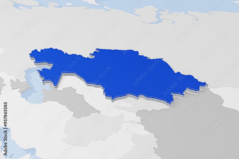 Kazakhstan Map on World Map Kazakhstan Map on World Map