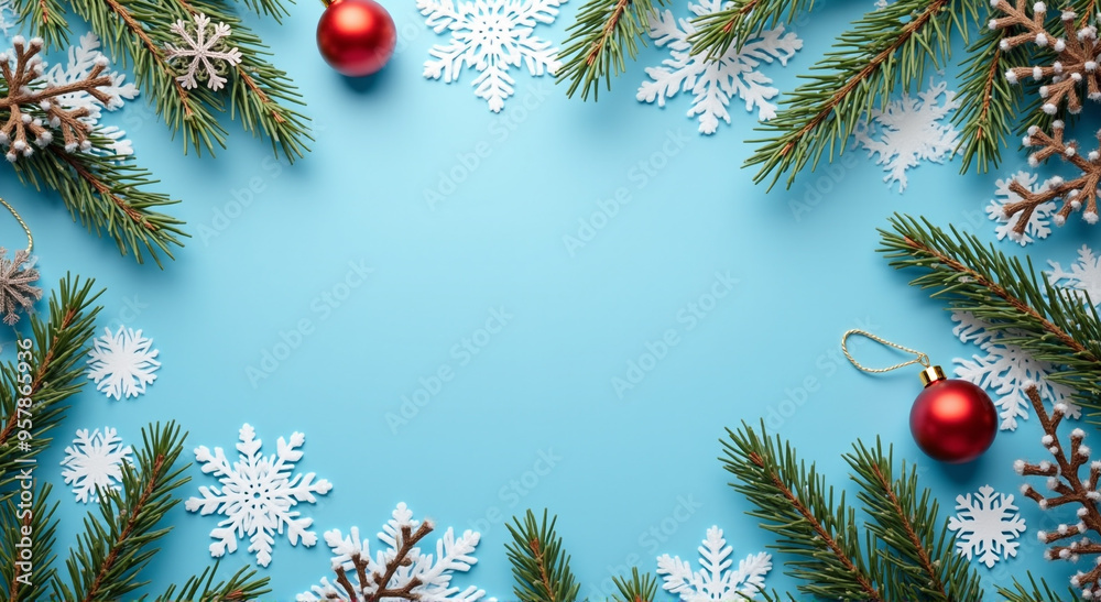 christmas background with fir branches and balls christmas background with fir branches and balls