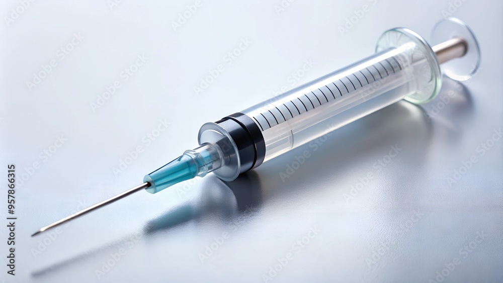 syringe isolated on white background, Medical syringe isolated on white background