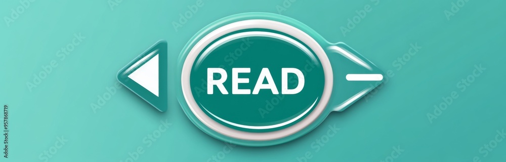 Glossy Green Button with Arrow on White Background Glossy Green Button with Arrow on White Background
