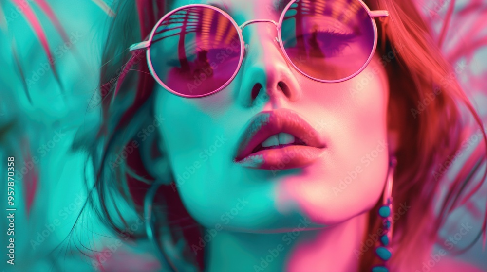 Stylish Woman with Sunglasses Stylish Woman with Sunglasses