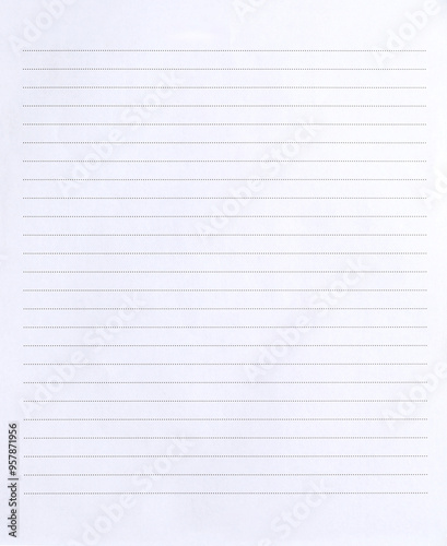 Obraz na płótnie Blank lined paper background, empty white paper. w salonie
