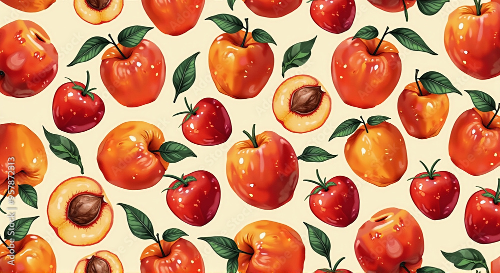 seamless background with peppers seamless background with peppers