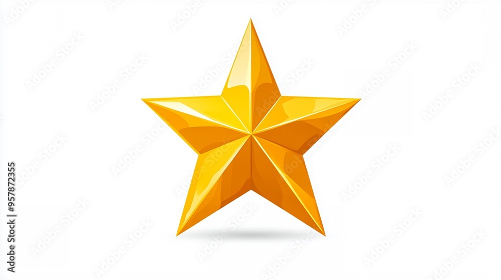 Golden Star Icon: A simple yet striking gold star icon, perfect for awards, recognition, and achievement. Its glossy finish and subtle shadow add depth and visual appeal. Golden Star Icon: A simple yet striking gold star icon, perfect for awards, recognition, and achievement. Its glossy finish and subtle shadow add depth and visual appeal.