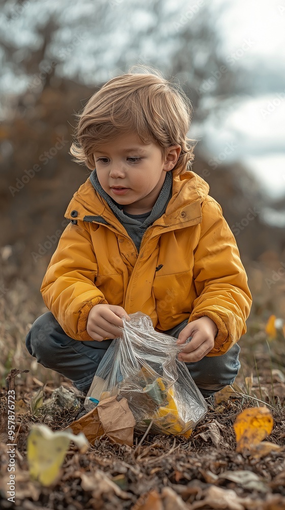 Little one gathering plastic debris to tidy up the environment. youngster Clear the outdoor trash. Ecology notion Little one gathering plastic debris to tidy up the environment. youngster Clear the outdoor trash. Ecology notion