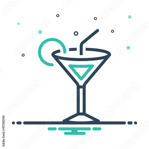 Mix icon for cocktail
